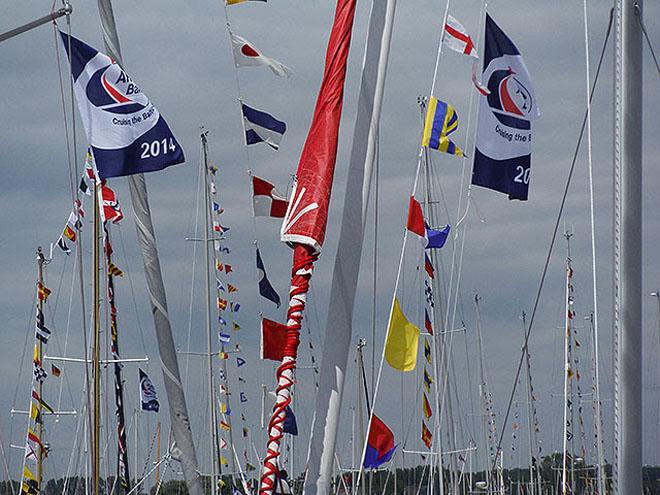 ARC Baltic flags in Kiel © World Cruising Club http://www.worldcruising.com